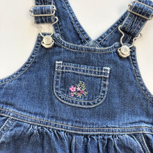 Load image into Gallery viewer, 90s Floral denim dungarees (Age 6/12m)
