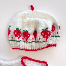 Load image into Gallery viewer, Strawberry Hand Knitted cardigan (Age 3m)
