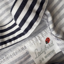 Load image into Gallery viewer, 90s Ladybird Striped dungarees (Age 3/6m)

