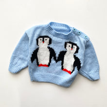 Load image into Gallery viewer, Penguin Hand Knitted jumper (Age 1/2)
