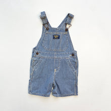 Load image into Gallery viewer, Oshkosh hickory dungaree shortalls (Age 18m
