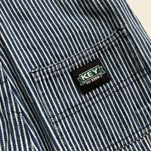 Load image into Gallery viewer, 90s Key Hickory Stripe dungarees (Age 4)

