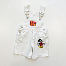 Load image into Gallery viewer, 90s Disney Mickey Mouse dungaree shortalls (Age 4)
