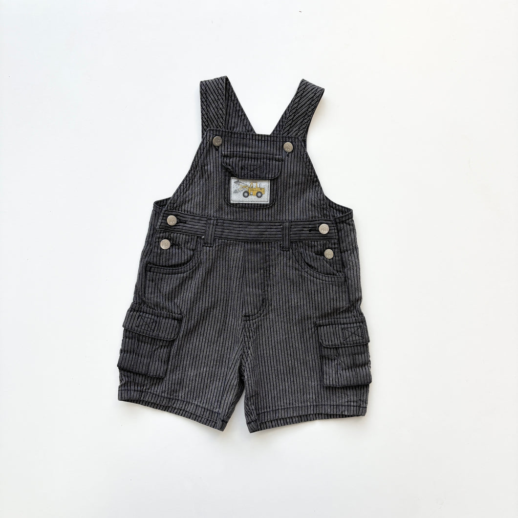JCB Digger dungaree shortalls (Age 6/12m)