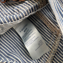 Load image into Gallery viewer, OshKosh hickory stripe dungarees (Age 9m)
