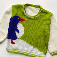 Load image into Gallery viewer, Penguin Hand Knitted jumper (Age 3/4)
