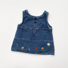 Load image into Gallery viewer, 90s Floral denim dress (Age 3/6m)
