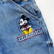 Load image into Gallery viewer, 90s Disney Mickey dungaree shortalls (Age 6)
