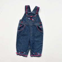 Load image into Gallery viewer, 90s Floral Denim dungarees (Age 6m)
