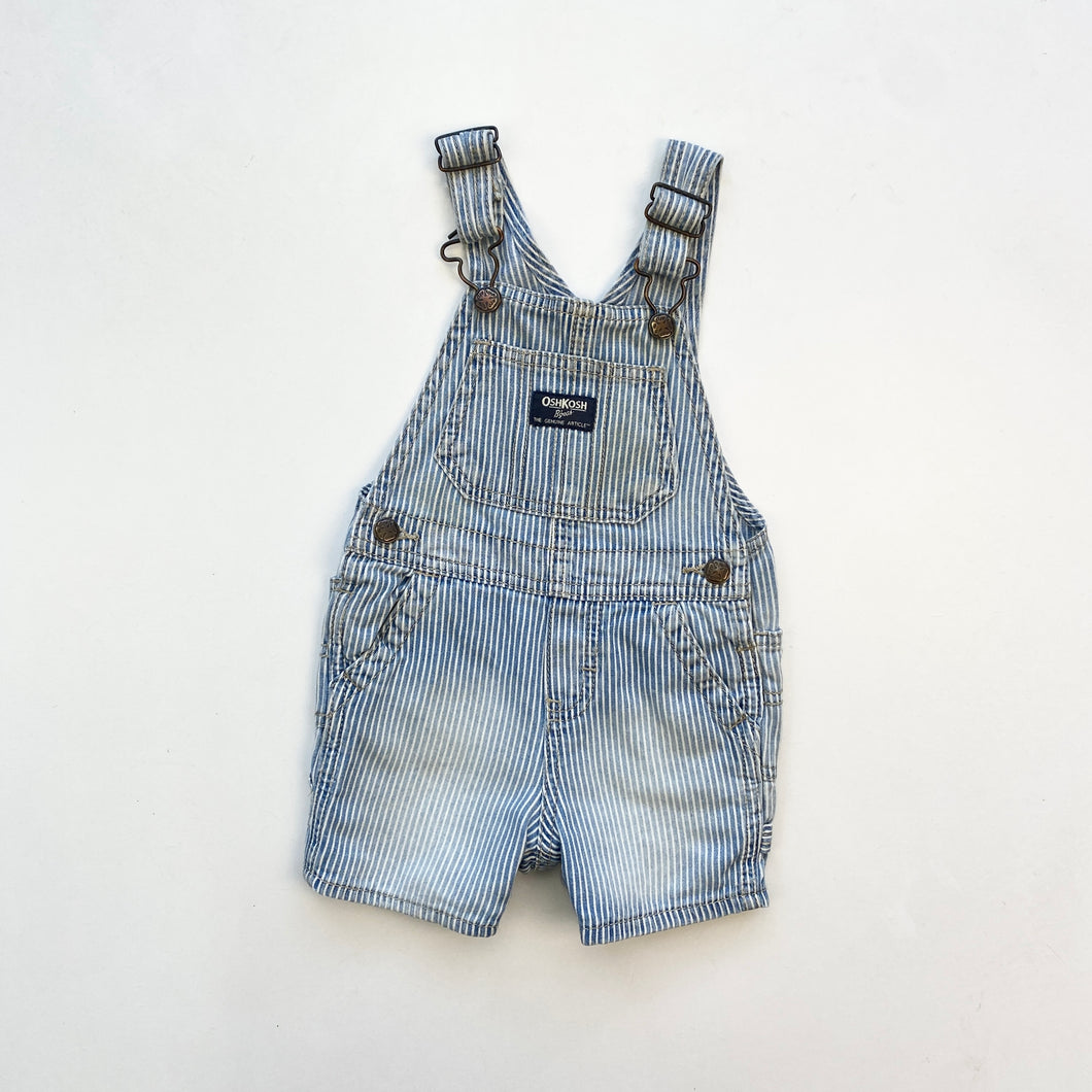 Oshkosh hickory dungaree shortalls (Age 1)