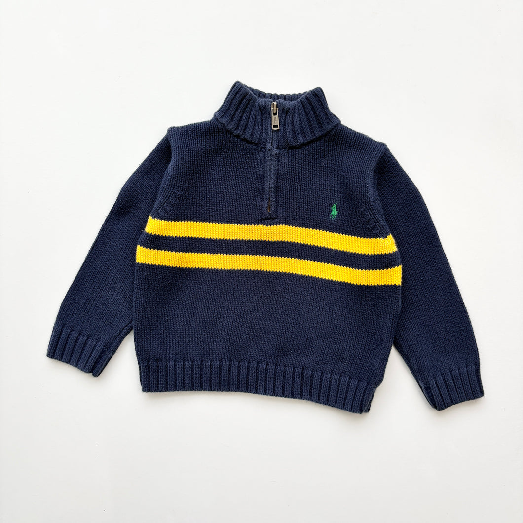 90s Ralph Lauren knit 1/4 zip (Age 18m)