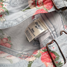 Load image into Gallery viewer, OshKosh Peach dungaree shortalls (Age 9m)

