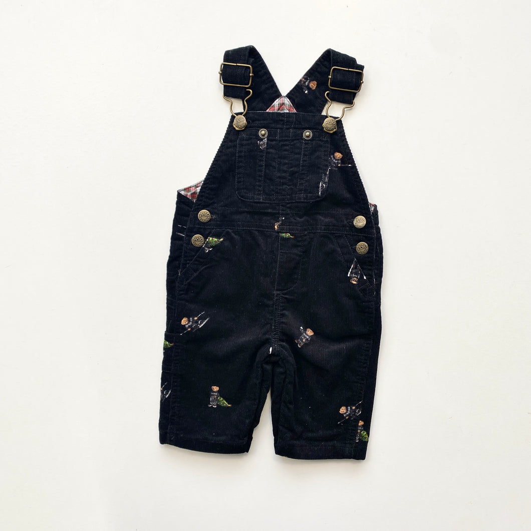 Ralph Lauren Polo Bear Christmas dungarees (Age 3m)