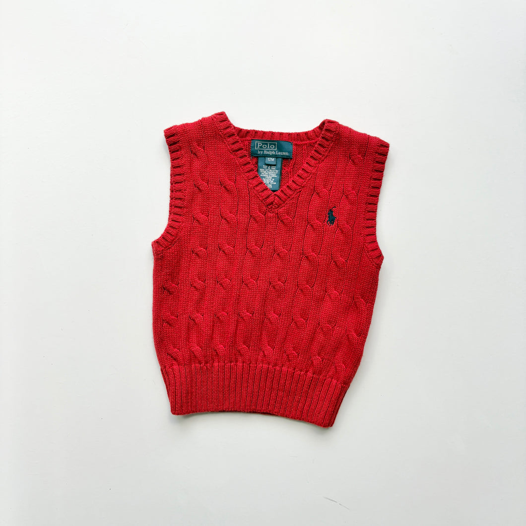90s Ralph Lauren sweater vest (Age 12m)