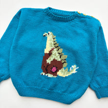 Load image into Gallery viewer, Stegosaurus Hand Knit Jumper (Age 6/7)
