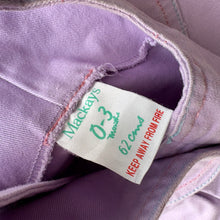 Load image into Gallery viewer, 90s Lilac dungarees (Age 3m)
