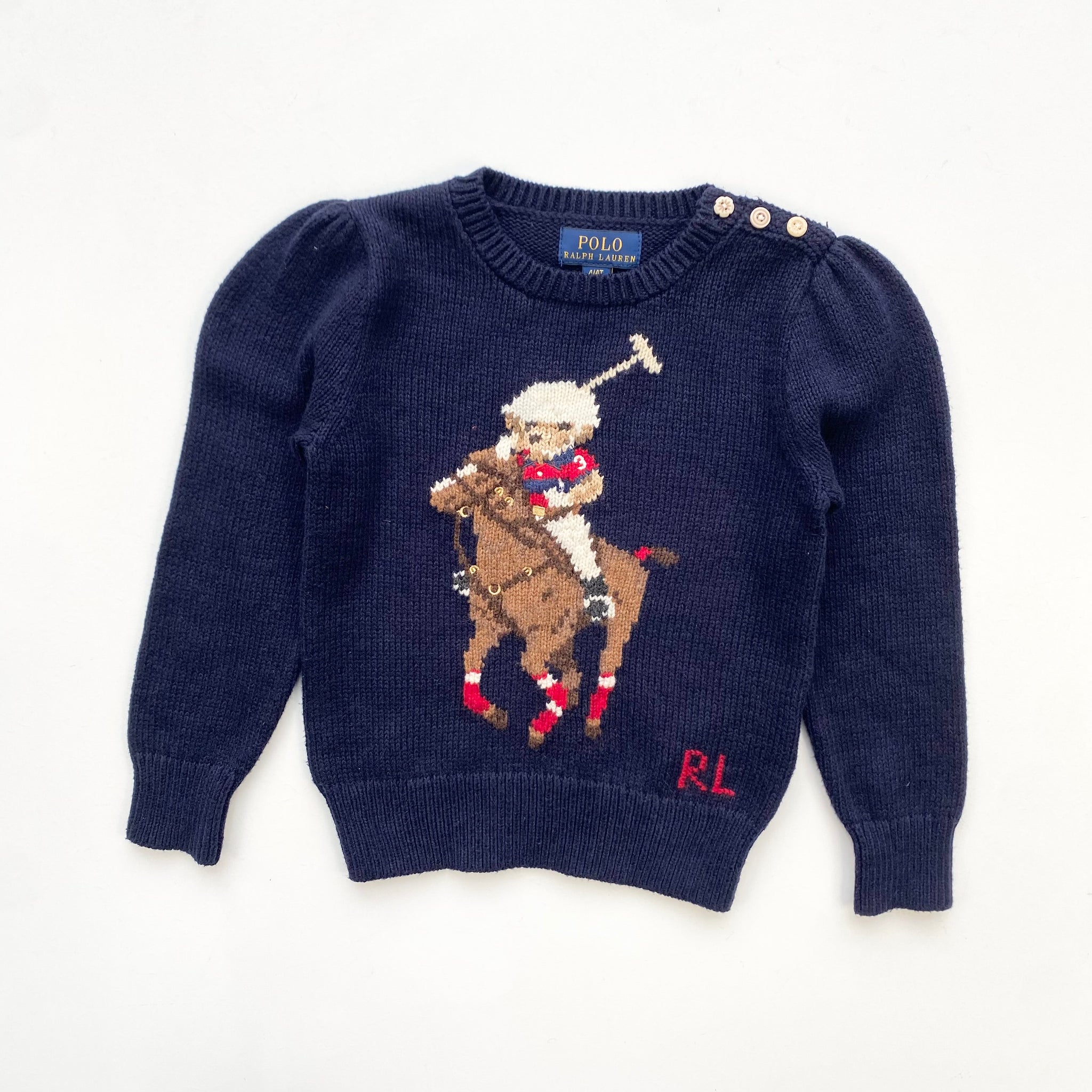 Ralph Lauren Polo Bear jumper Age 4