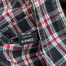 Load image into Gallery viewer, OshKosh dungaree shortalls (Age 6/9m)
