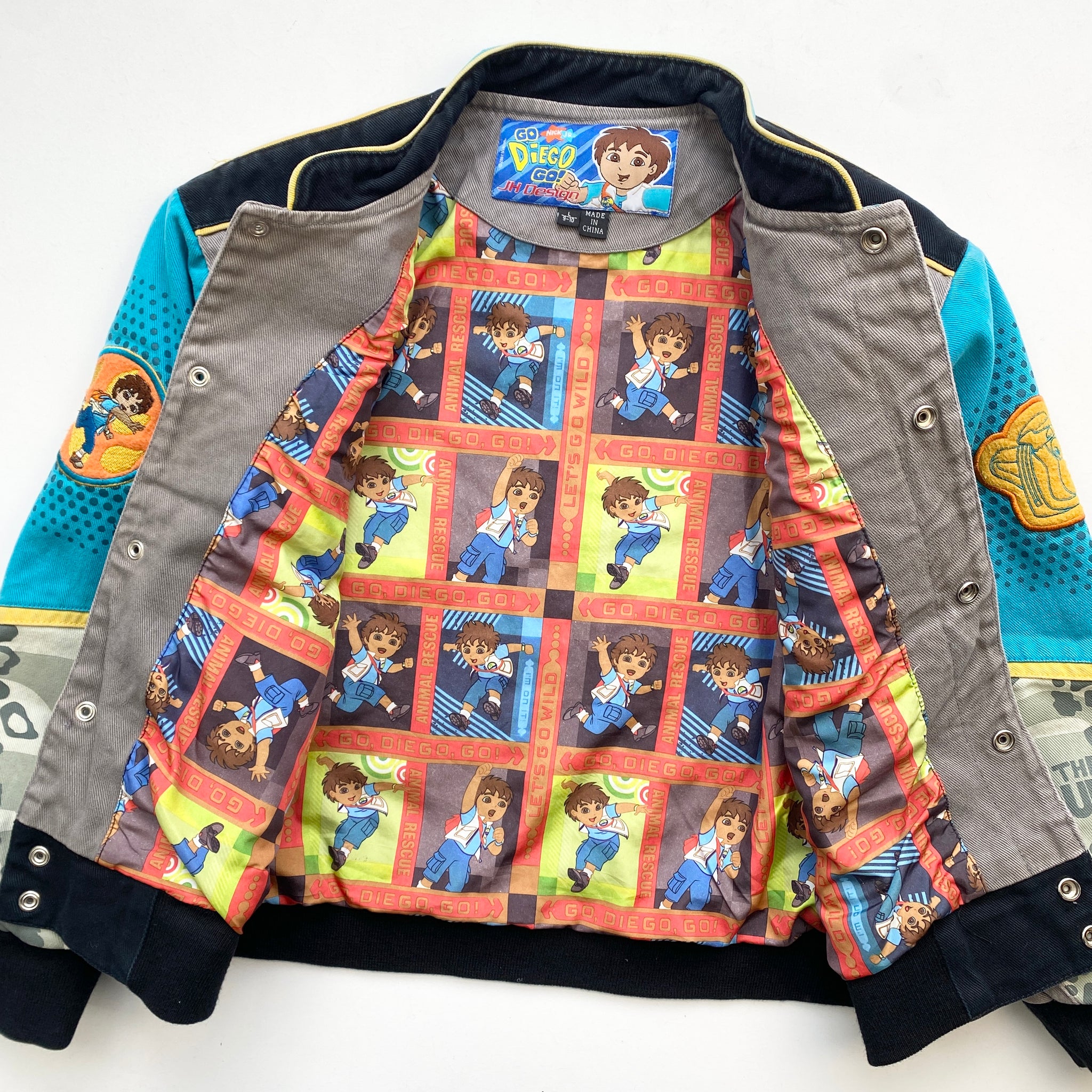 Diego Dora the Explorer racing jacket (Age 9/10) – Little Red Cactus