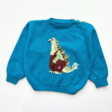 Load image into Gallery viewer, Stegosaurus Hand Knit Jumper (Age 6/7)
