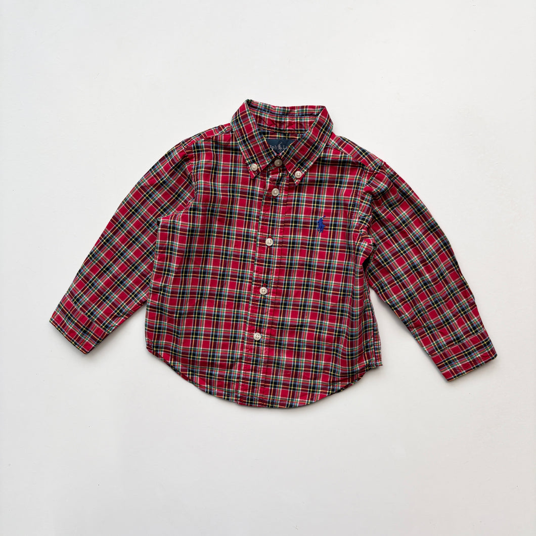90s Ralph Lauren tartan shirt (Age 1)