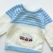 Load image into Gallery viewer, Train Hand Knitted jumper (Age 6/9m)
