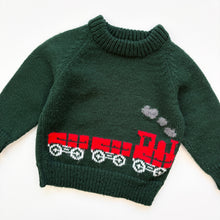 Load image into Gallery viewer, Train Hand Knitted jumper (Age 6/9m)
