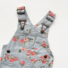 Load image into Gallery viewer, OshKosh Peach dungaree shortalls (Age 9m)
