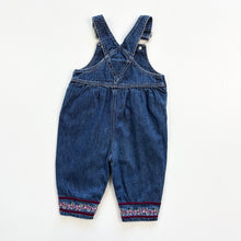 Load image into Gallery viewer, 90s Floral denim dungarees (Age 6/12m)
