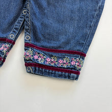 Load image into Gallery viewer, 90s Floral denim dungarees (Age 6/12m)
