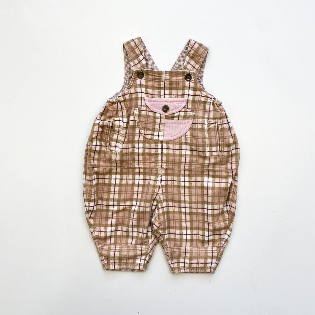 90s Check dungarees (Age 3m)