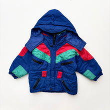 Load image into Gallery viewer, 90s Block Colour coat (Age 18m)
