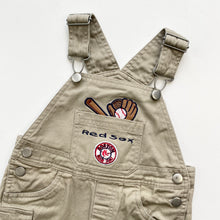 Load image into Gallery viewer, MLB Boston Red Sox dungaree shortalls (Age 6/9m)
