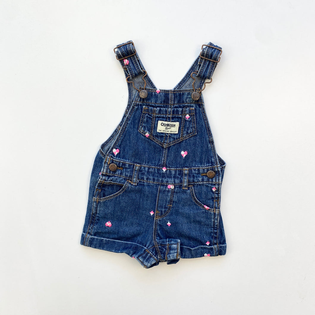 OshKosh dungaree shortalls (Age 6m)