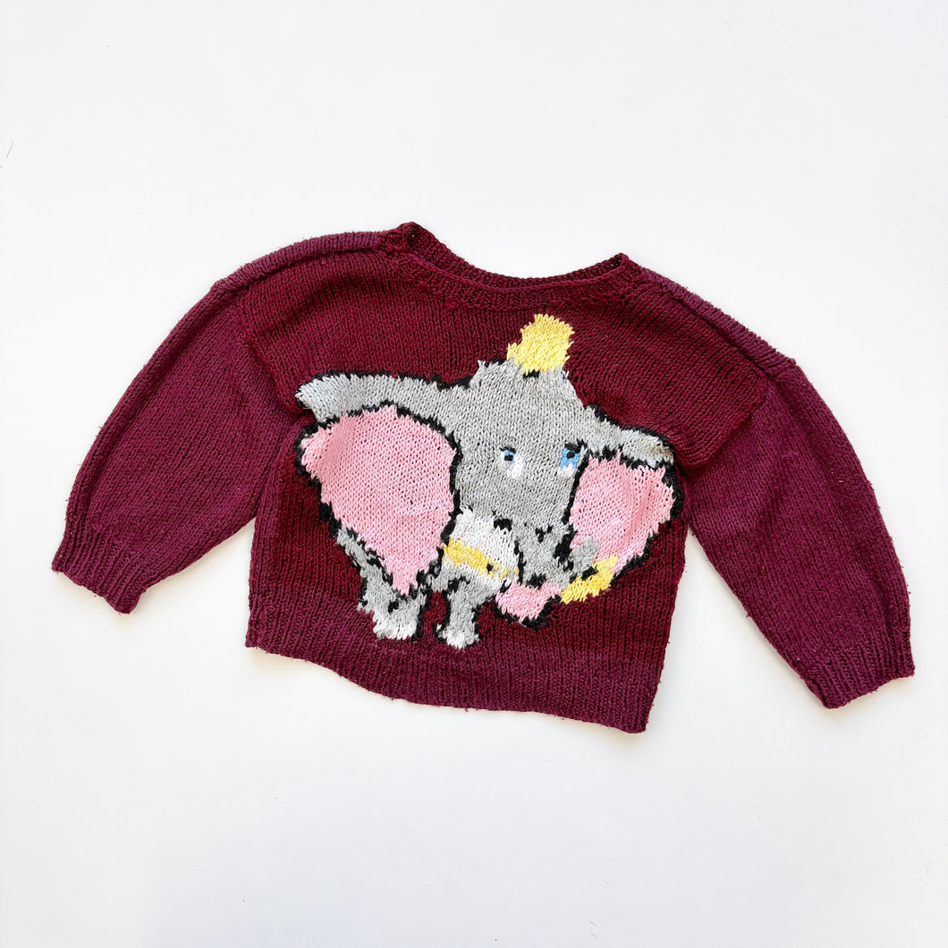 Dumbo Hand Knitted jumper (Age 1/2)