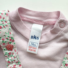 Load image into Gallery viewer, 90s Floral dungarees (Age 6/12m)
