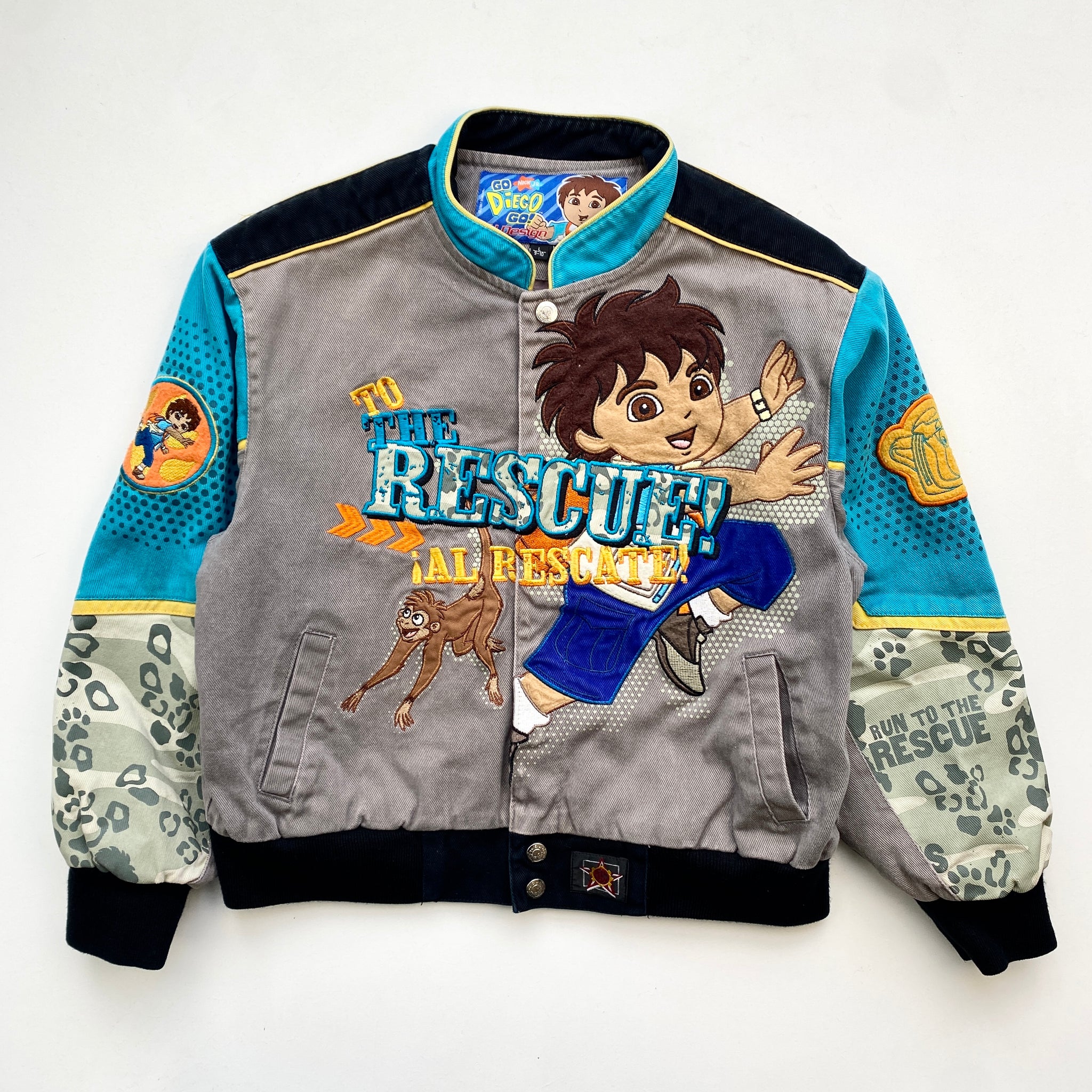 Diego Dora the Explorer racing jacket (Age 9/10) – Little Red Cactus