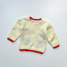 Load image into Gallery viewer, Christmas robin hand knitted jumper (Age 6/12m)

