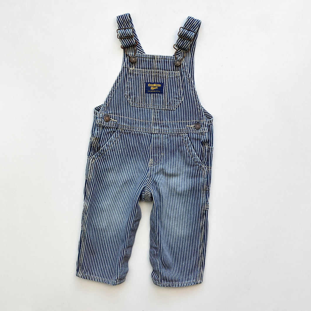 OshKosh hickory stripe dungarees (Age 1)