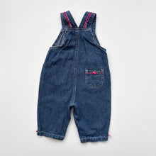 Load image into Gallery viewer, 90s Floral Denim dungarees (Age 6m)
