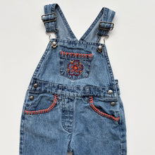 Load image into Gallery viewer, 90s Floral Denim dungarees (Age 12m)
