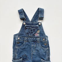Load image into Gallery viewer, 90s Floral Denim dungarees (Age 12m)
