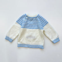 Load image into Gallery viewer, Train Hand Knitted jumper (Age 6/9m)
