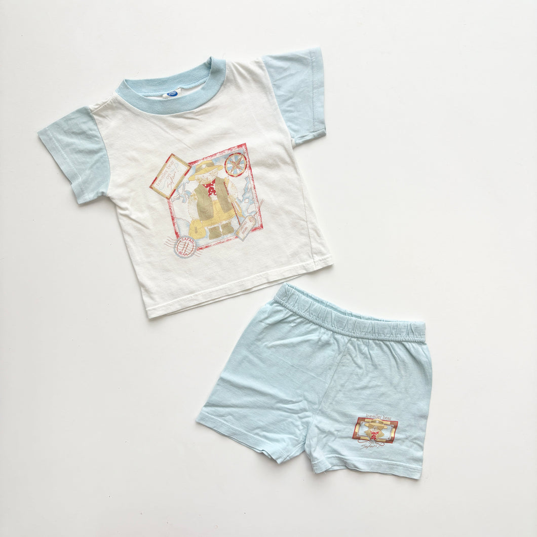 90s Boots Two-Piece Tee/Shorts (Age 12/18m)