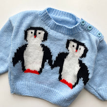 Load image into Gallery viewer, Penguin Hand Knitted jumper (Age 1/2)
