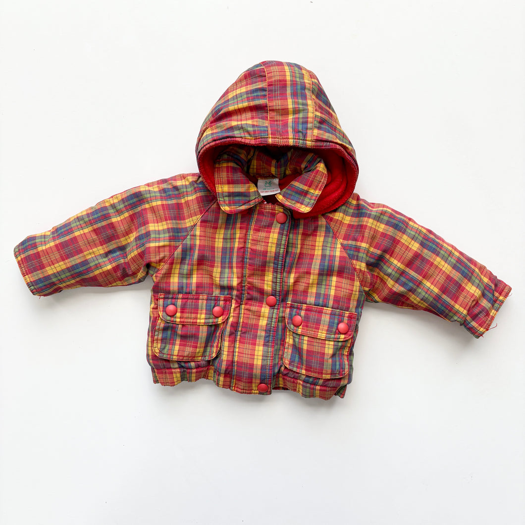 90s Tartan coat (Age 3/6m)