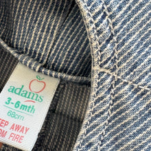 Load image into Gallery viewer, 90s Adams hickory striped dungarees (Age 3/6m)
