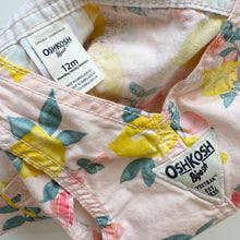 Load image into Gallery viewer, OshKosh Lemon dungaree shortalls (Age 12m)
