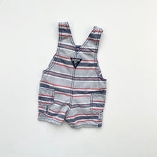 Load image into Gallery viewer, OshKosh striped dungaree shortalls (Age 6m)
