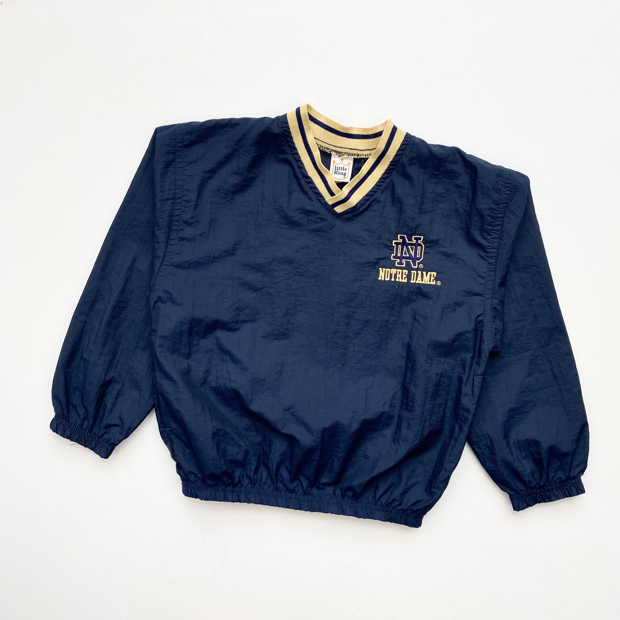 90s Notre Dame Fighting Irish nylon sweatshirt Age 6 8 Little Red Cactus
